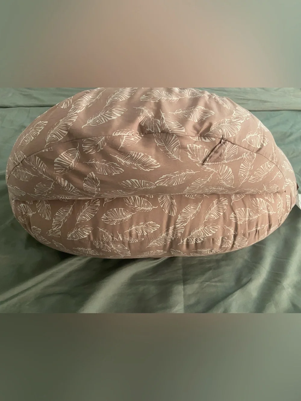 Momcozy Pink Snuggle Feather Print Nursing Pillow